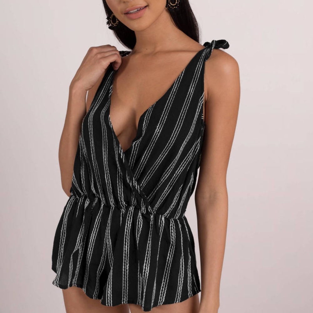 NWOT Beach Riot Black and White Romper